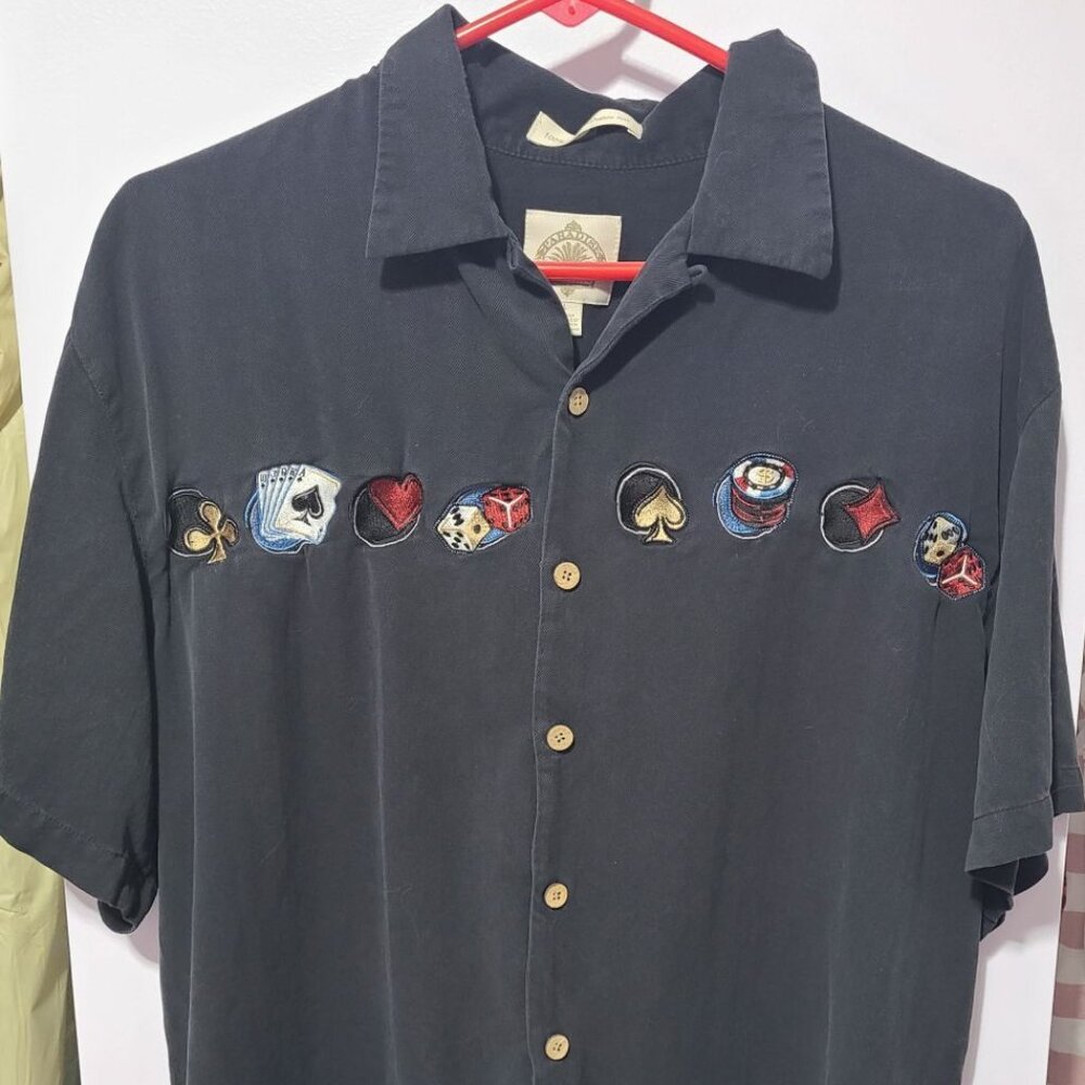 Washable Silk Men's SS Shirt, Large.